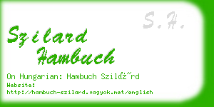 szilard hambuch business card